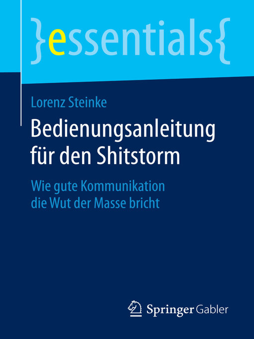 Title details for Bedienungsanleitung für den Shitstorm by Lorenz Steinke - Available